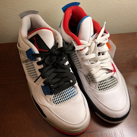 AIR JORDAN 4 RETRO Other - AIR JORDAN 4 RETRO SE WHAT THE 2019 CI1184-146 WHITE/MILITARY BLUE-FIRE RED